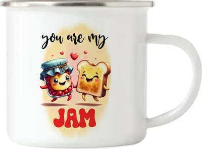 Produktbild von You Are My Jam Lustige Emaille Tasse für Marmeladen- und Toastliebhaber Süßes Geschenk