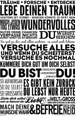 Produktbild von Motivational - Poster - Lebe deinen Traum + 1 Ü-Poster der Grösse 61x91,5cm