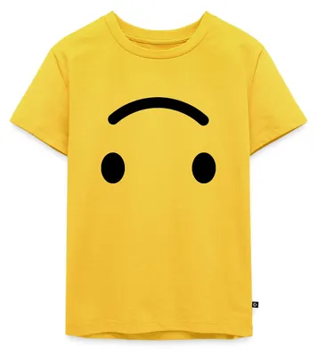 Produktbild von Spreadshirt Emoticon Auf Dem Kopf Kostüm Karneval Gruppenkostüm Kinder Premium T-Shirt, 110/116 (4 Jahre), Sonnengelb