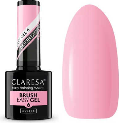 Obrázek produktu pro Claresa Brush Easy Gel 6 Soft Medium Pink Gel V Lahvičce Se Štětcem