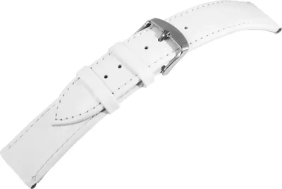 Produktbild von Echtleder-Uhrenarmband, weiß, 10 mm - 24 mm