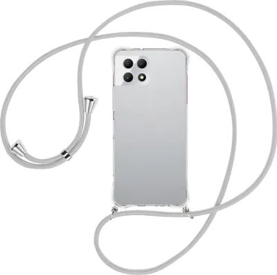 Produktbild von Handykette Backcover-Schutzhülle mit Band (Metall silberfarben) für T-Mobile REVVL 7 5G / T Phone 2 5G - silbergrau