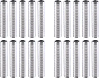 Produktbild von Klemmnippel weiß schwarz transparent Gewinderohr 3cm 5cm 10cm M10 Mutter Scheiben Nippel - Variante: 20x Gewinderohr 5cm