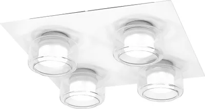 Produktbild von Ledvance LED Deckenleuchte Lampe Orbis Frame weiß 35x35cm IP44 4 x 5,5W 1740lm Click CCT 3000K 4000K per Lichtschalter