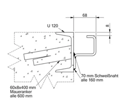 Produktbild von Führungsschiene, verzinkt, 3000 mm lang