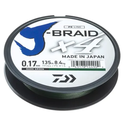 A spool of dark green fishing line on a white background.