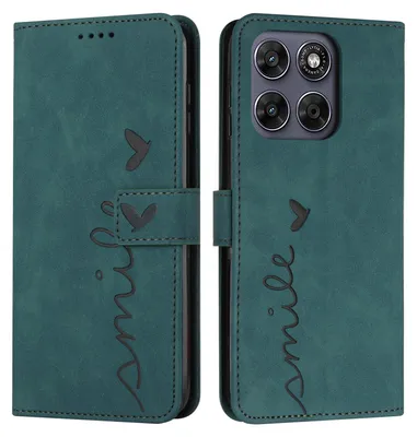 Produktbild von Motorola Moto G67 / G77 Hülle - Coverup Smile Klapphülle - Grün