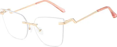 Image de VeyRey Lunettes Yapp Clear Cat-eye Blue Light Blocking pour femmes