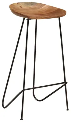 Image de vidaXL Tabouret de bar 2 pcs. Bois massif acacia