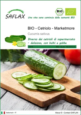 Immagine prodotto di SAFLAX -- Cetriolo - Marketmore - 20 semi - Cucumis