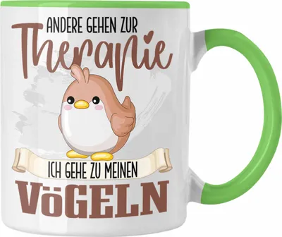 Produktbild von Trendation - Vogel Züchter Tasse Besitzer Geschenkidee Lustiger Spruch Vogel Liebhaber (Grün)