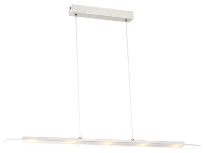 Produktbild von LED Hängelampe, nickel matt, Glas satiniert, H 150 cm