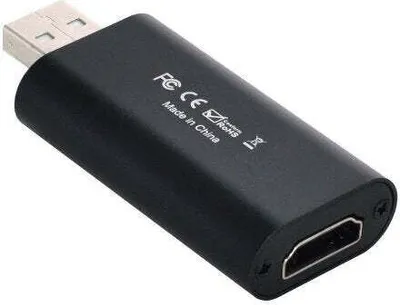 Produktbild von SYSTEM-S HDMI Adapter Capture Card Buchse zu USB 2.0 Typ A Buchse Video Kabel in Schwarz