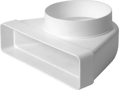 Produktbild von Flachkanal 220x55mm Umlenkstück 90° 220x55/Ø125
