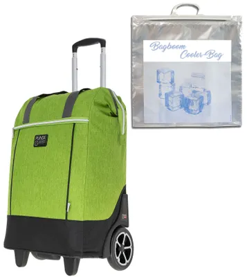 Produktbild von Punta Big Wheel Einkaufsroller Shopper Einkaufswagen Shopping Trolley Einkaufstrolley Trolly große Räder 10303-0700 Two Tone Grün + Thermo Tasche