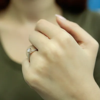 Produktbild von 0,38 Carat Diamant Solitär Ring Antragsring 14 Karat Weißgold