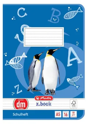 Image de Cahier scolaire A5, 16 feuilles, ligné, DMMix, paquet de 10