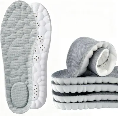 Image de Semelles intérieures en mousse à mémoire de forme, rembourrées, lot de 2, offrant un bon amorti, pour chaussures