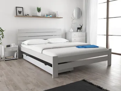 Obrázok produktu pre Posteľ PARIS zvýšená 140x200, biela II. akosť, bez roštu, bez matraca