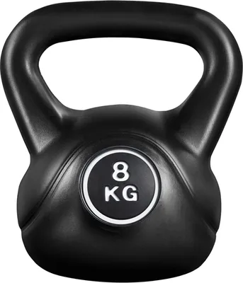 Produktbild von Yaheetech 8 kg Kettlebell Schwarz Kugelhantel mit Neoprenbeschichtung Schwunghantel Gewichte Hantel für Kraftraining