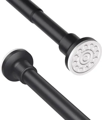 Immagine prodotto di Asta per tenda da doccia in acciaio - 74-134 cm - nero opaco