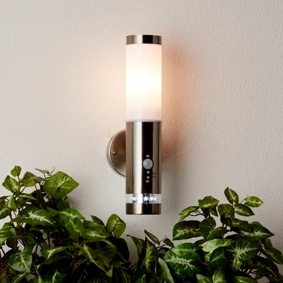 Produktbild von BRILLIANT stehende Wandlampe BOLE |  spritzwassergeschützte LED Wandleuchte für den Außenbereich | E27 Fassung | 38x15cm