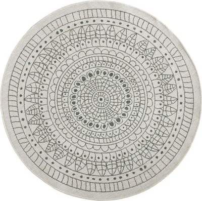 Obrázek produktu pro 140x140 (průměr) kruh Kusový koberec Twin-Wendeteppiche 103103 creme grün kruh – na ven i na doma