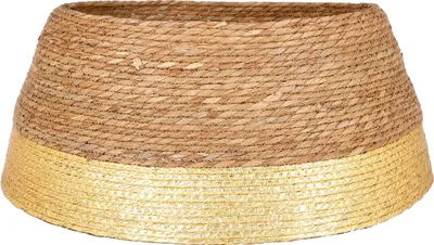 Produktbild von Mica Decorations Weihnachtsbaumdecke - H26 x Ø58 cm - Seegras - Gold
