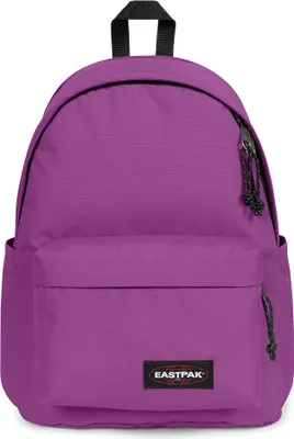 A studio shot of a purple backpack.