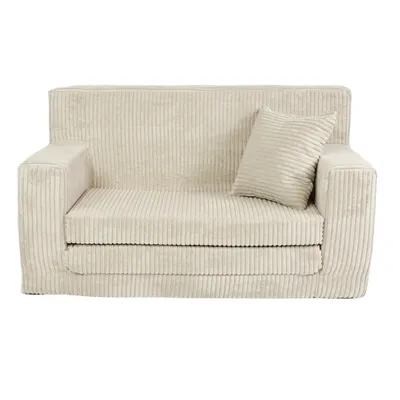 Produktbild von Kindersofa aus Schaumstoff Rosalia Stilvoller Komfort für das Kinderzimmer Ausklappbar Kindermöbel Polstersofa Beige