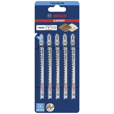 Zdjęcie produktu dla Brzeszczot do wyrzynarki Bosch EXPERT T 308 BOpoliuretan 5 szt. drewno 2-stronnie czysty