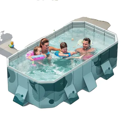 Produktbild von Schwimmbad, faltbares Design, langlebiges PVC-Material, B-a, 2,1 m (206x137x50 cm)