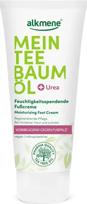 Image de alkmene Ma crème pour les pieds à l'huile d'arbre à thé 100 ml prévention contre la mycose des pieds - vegan, climatiquement neutre, crème hydratante pour les pieds