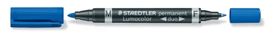 Produktbild von STAEDTLER Permanentmarker Lumocolor duo 348-3 0,6mm/1,5mm blau