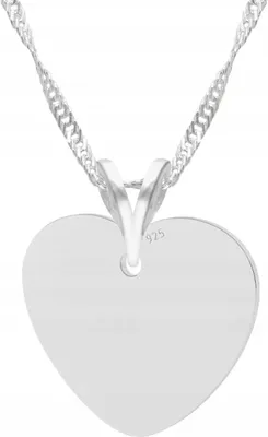 Produktbild von Silberne Halskette Herz „Liebe“ – Ich liebe dich Herz, 925er Silber