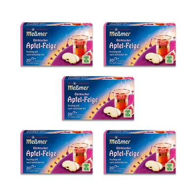 Produktbild von Meßmer Ländertee Türkischer Apfel-Feige | Früchtetee mit Apfel-Feigen-Aroma | 5x 20 Teebeutel | fruchtig-süß