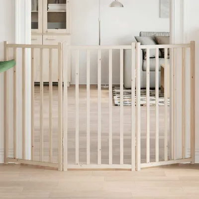 Produktbild von "2026 Promotion" Hundegitter Faltbar 3 Paneele 150 cm Massivholz Tanne - Sonstiges Hundezubehör CC21316