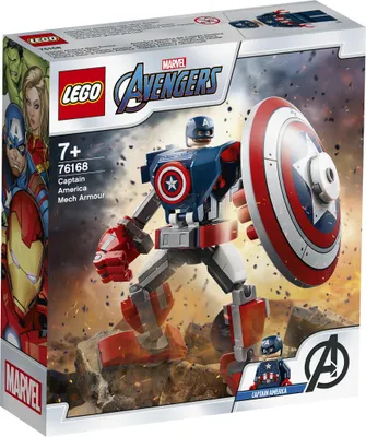 Produktbild von LEGO Marvel Super Heroes 76168 - Mech Kapitana Ameryki
