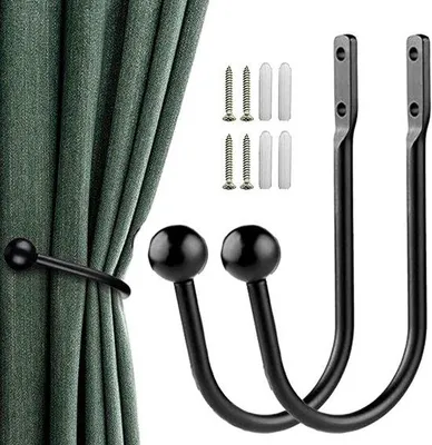 Produktbild von Famanu Halter U-förmig - Metall, schwarz, 2 Stück