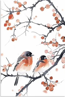 Produktbild von ARTland Wandbild Alu für Innen & Outdoor Aquarell Gimpel Größe: 80x120 cm