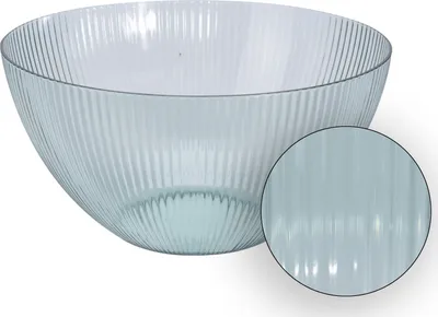 Produktbild von Schale türkis-transparent gestreift 4 Liter Modern Dekorativ