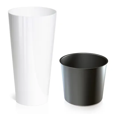 Zdjęcie produktu dla Tubus Slimmer biała błyszcząca doniczka 15 cm