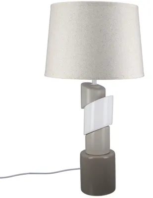 Produktbild von Gilde Tischleuchte, rund, Palier , Keramik, braun, creme, grau, VE 1, H. 54 cm, D. 28 cm Höhe: 54.00 cm Durchmesser: 28.00 cm 58260