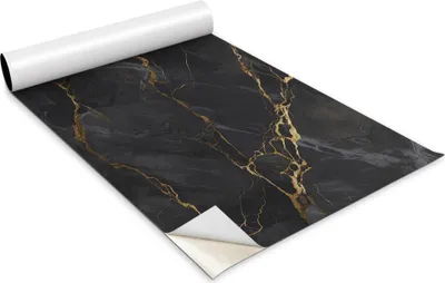 Obrázek produktu pro Samolepicí fólie na nábytek - Dekorační fólie - Stolní nábytek - Lze stříhat na míru - Tmavý, elegantní mramor - 100 x 50 cm