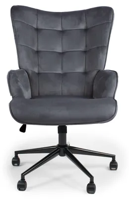 Image de MENZZO Fauteuil de bureau moderne à haut dossier Florelo Velours Gris