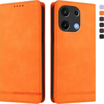 Image de Etui pour Umidigi Note 100, étui rétro en cuirPolyuréthaneavec support et fentes pour cartes Orange
