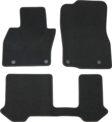 Image de Tapis De Sol De Qualité Supérieure Noir Pour Mazda CX-80 Depuis 2024 4pcs 5-Seats, Ajustement Précis, Base Antidérapante, avec Attaches
