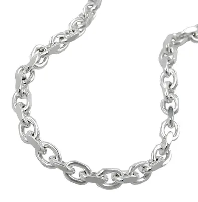 Produktbild von 3,5mm Armband Ankerkette diamantiert aus 925 Silber 21cm Armschmuck glänzend
