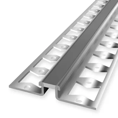 Produktbild von Fliesenprofil 9.5 x 51 x 2500 mm Dehnungsfugenprofil Einfasshöhe 8 mm Edelstahl Geschlossen Gestanzt Edelstahl glänzend Küberit