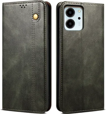 Image de Etui pour Honor 80 SE, étui en cuir avec fonction stand vert